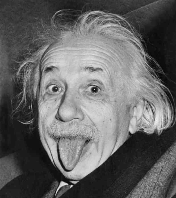 Einstein Moments Before His Speech